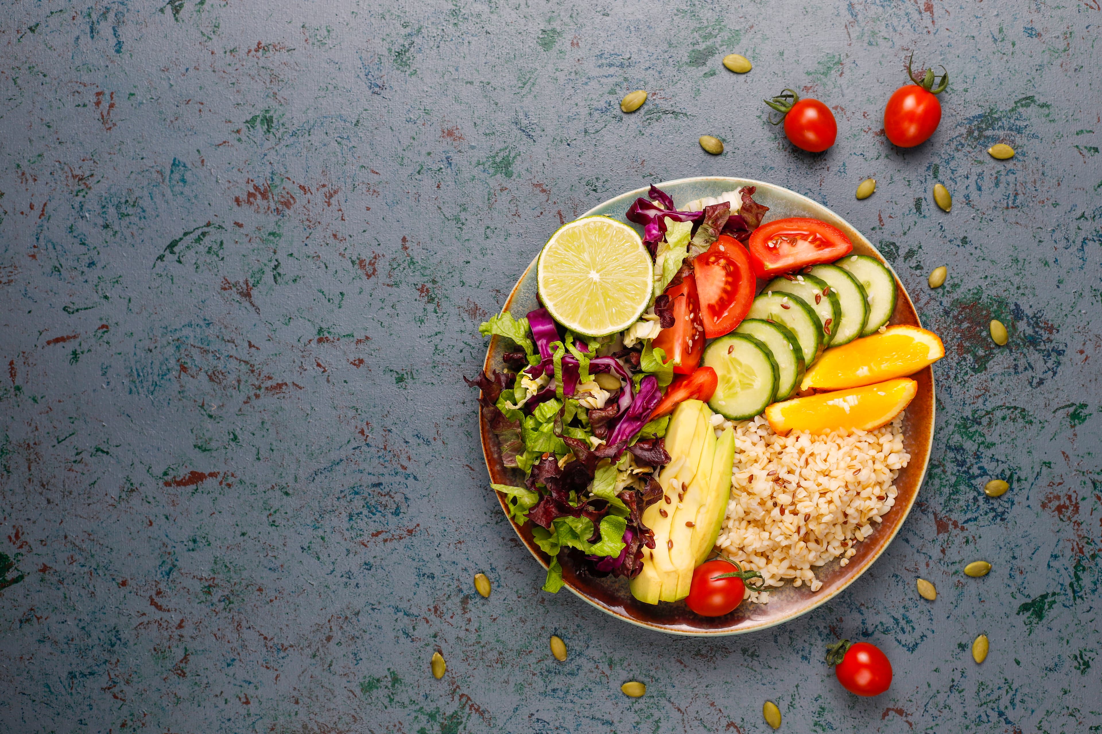 Healthy salad background